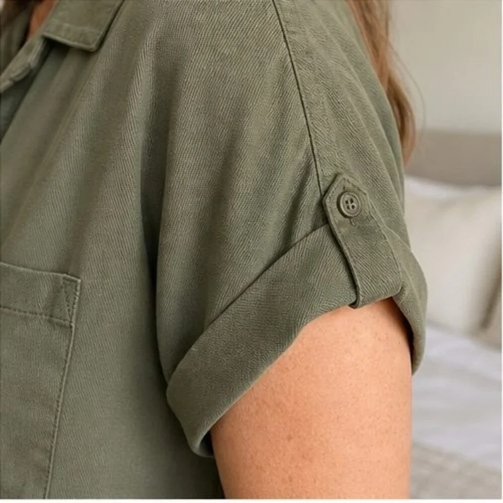 Charcoal V Neck Top
